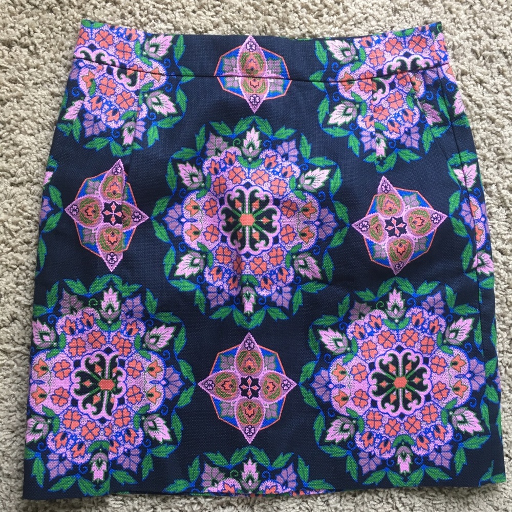 Jcrew patterned skirt